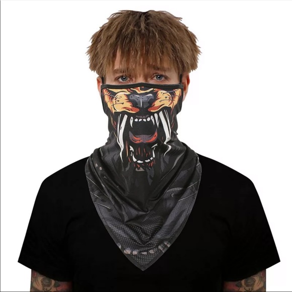 3D ANIMAL GAITER NECK WARMER FACE MASK - Picture 2 of 3